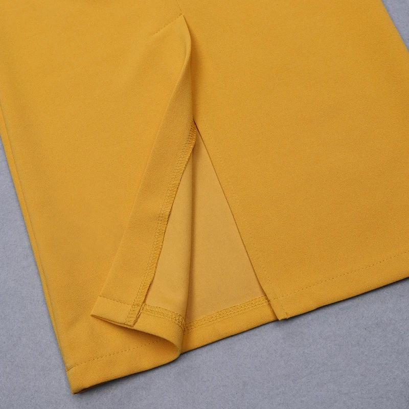 INDRESSME Новое Женское желтое платье с рюшами и бабочкой с коротким рукавом, летнее платье с v-образным вырезом, вечерние платья знаменитостей, Клубное платье миди