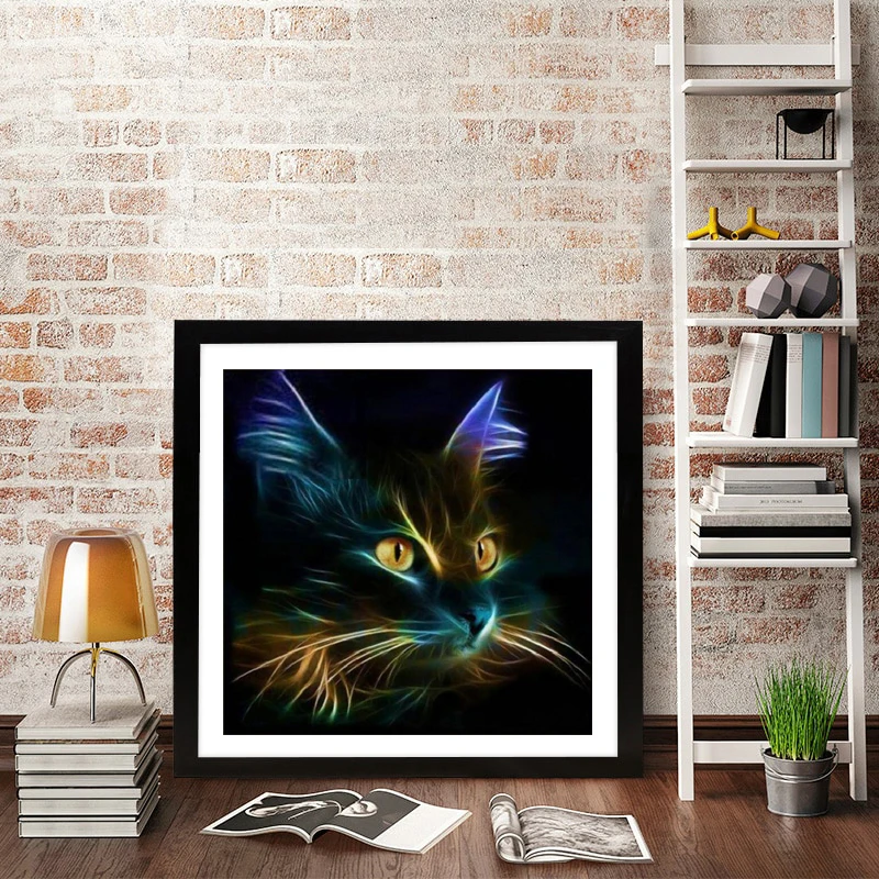 Полная дрель алмазная живопись Алмазная вышивка полная кошка продажа фотографии