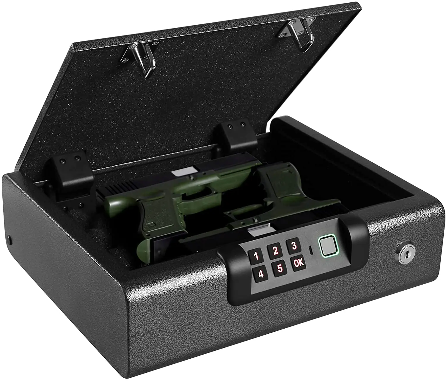 

BILLCONCH Gun Safe,Biometric armas de co2 gas pistola Safe for Pistols 4-Ways Unlock Safe | View Log Metal Wall Plate