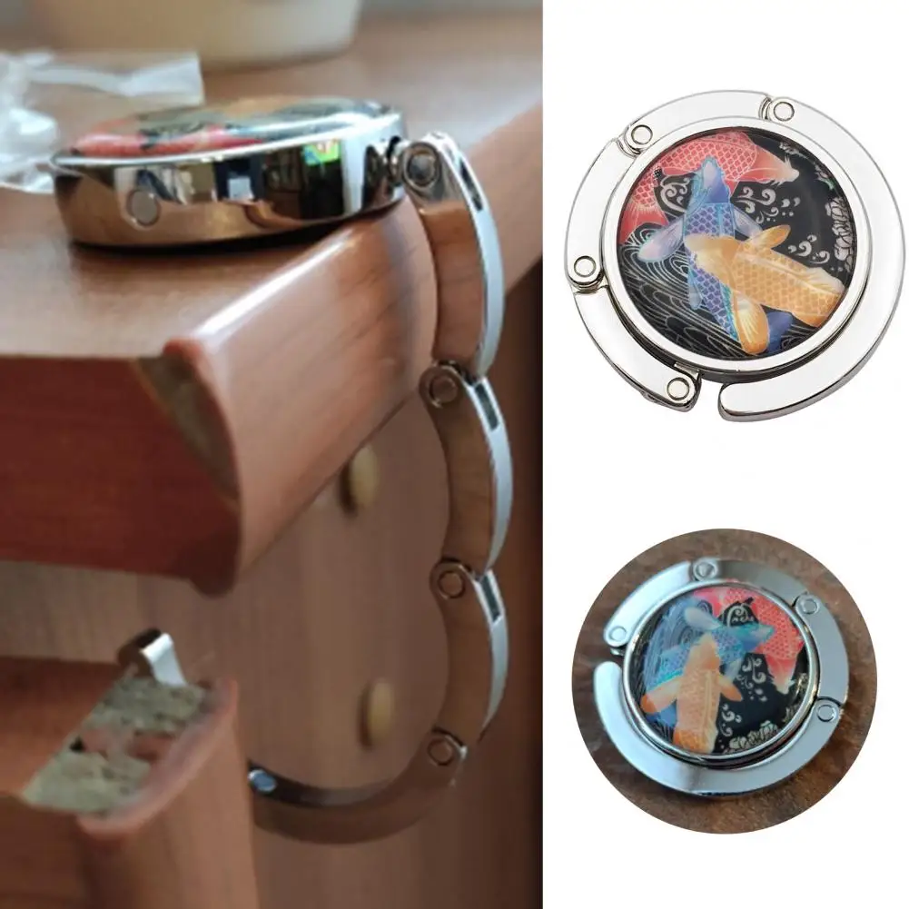 

Handbag Hook Exquisite Anti-rust Zinc Alloy Round Folding Table Side Bag Holder Door Hooks Storage