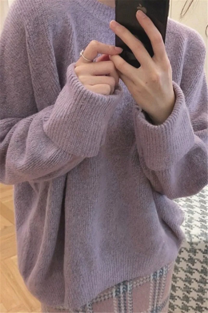 

Small Fragrance Bottom Knitted Sweater 2021 New Autumn and Winter Women's Loose Inside with Korean Version Versatile