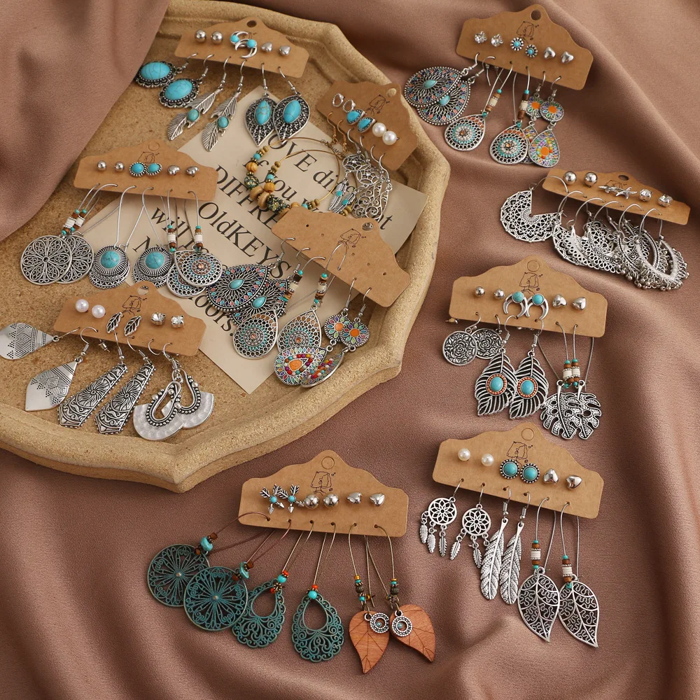 

Женские серьги-гвоздики с кристаллами, в богемном стиле