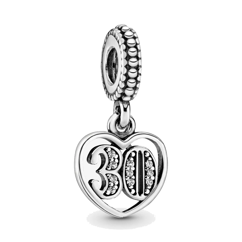 Бусины-подвески из серебра 925 пробы для браслетов Pandora 18/30/21/60 лет | Украшения и