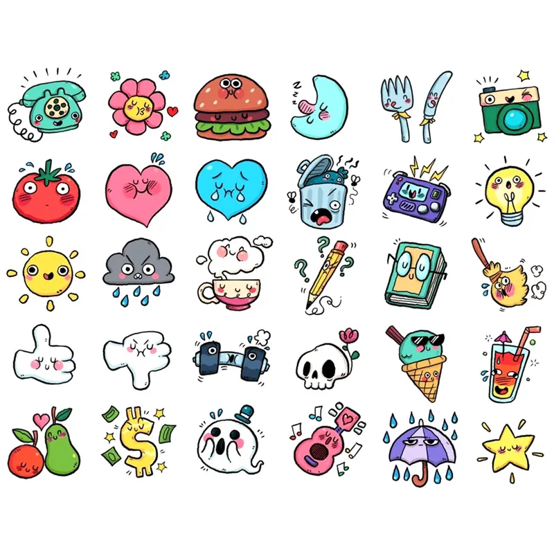 PK430 1 шт. Kawaii солнцезащитный смайлик декор милые эстетические пули журнал наклейки Скрапбукинг дневник канцелярские товары школьные товары для рукоделия - Цвет: PK430