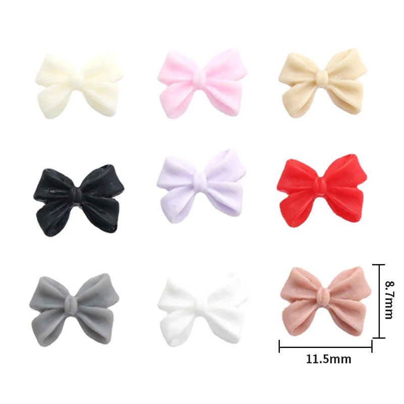 20 шт./лот 3D наклейки на ногти с бантом матовый дизайн художественная Мода милый