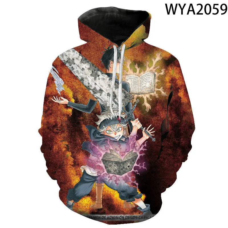 

3D Printed New Black Clover Hoodies Men Women Children Streetwear Sweatshirts Boy Girl Kids Pullovers Long Sleeve Casual Tops