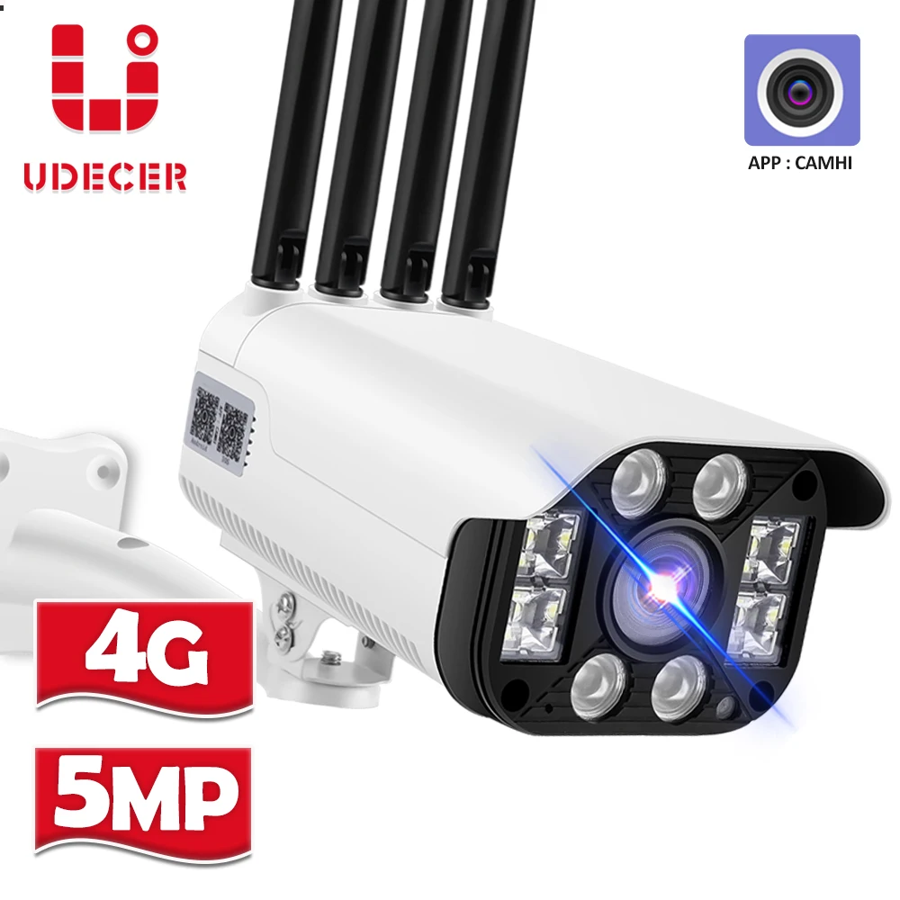 

4G SIM Card IP Camera 5MP HD Security Camera Outdoor 3G Wireless Bullet Camera Motion Detection CCTV Surveillance Camhi APP