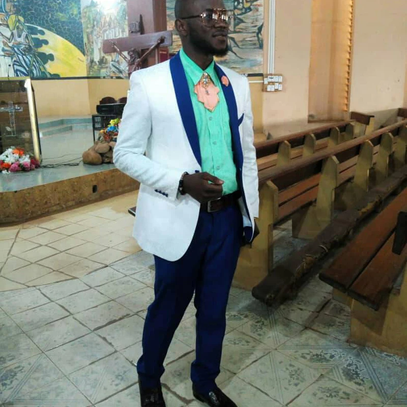 

Мужские костюмы в африканском стиле, облегающее белое пальто со штанами, смокинг для шафера, для жениха