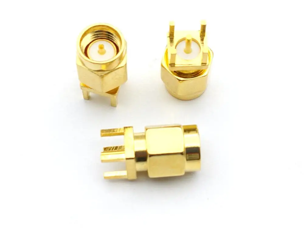 100 шт. латунные штекеры SMA для печатной платы | Строительство и ремонт