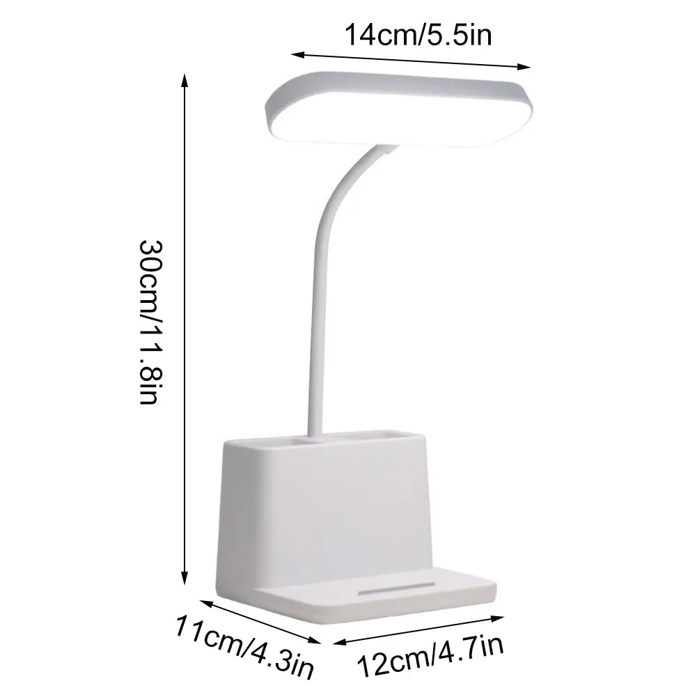 

Multifunctional LED Touch Desk Lamp USB Rechargeable Bedroom Table Light Mobile Phone Bracket Pen Holder Reading Lamp