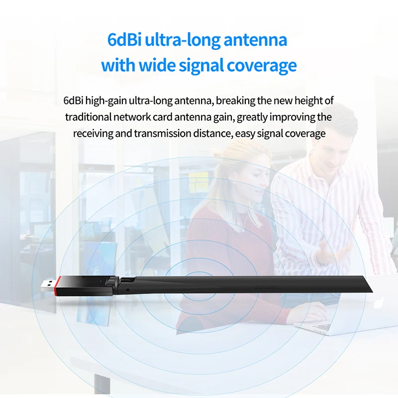 ФУР GLU6 300 Мбит/с высоким коэффициентом усиления Беспроводной сетевой адаптер