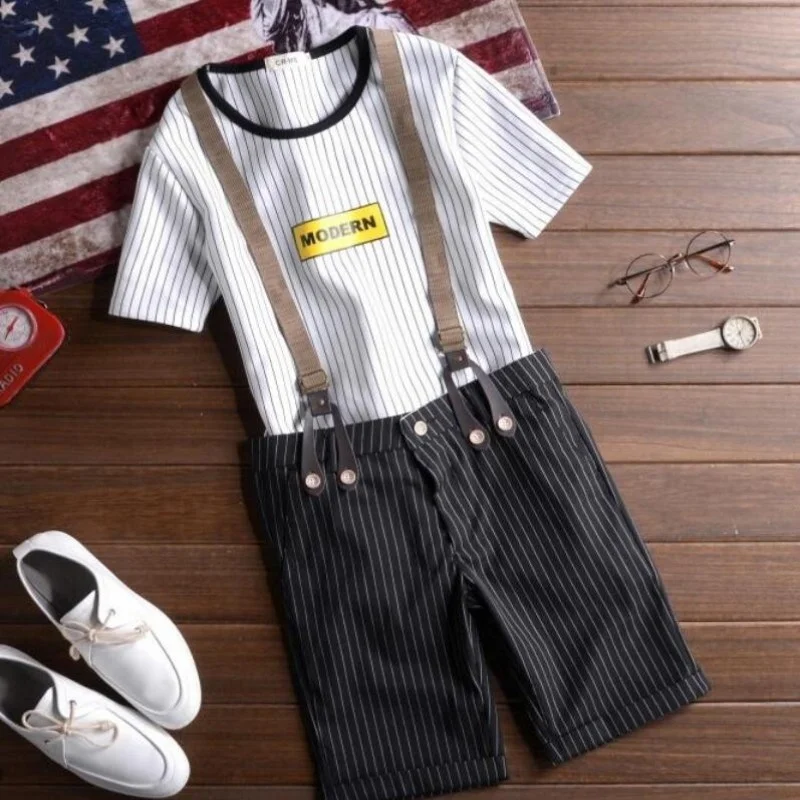 Брюки Мужские приталенные в полоску модные штаны британском стиле повседневные