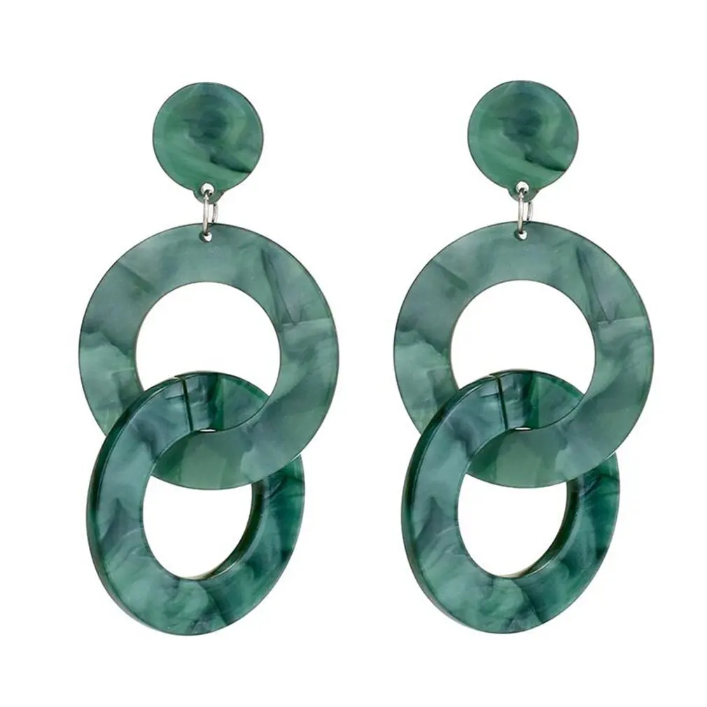 2019 европейские и американские модные ацетатные серьги цвета размер круговой