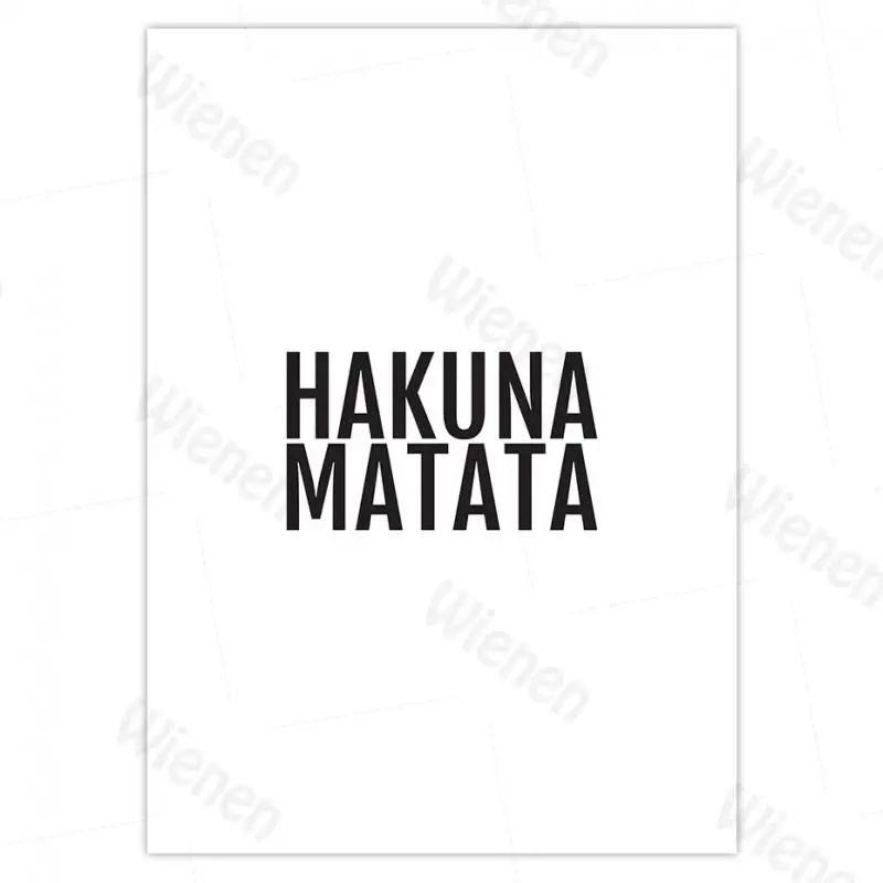 

Scandinavian Decor Poster Hakuna Matata Ocean Canvas Painting Home Decor African proverb Modern Wall Picture for Living Room