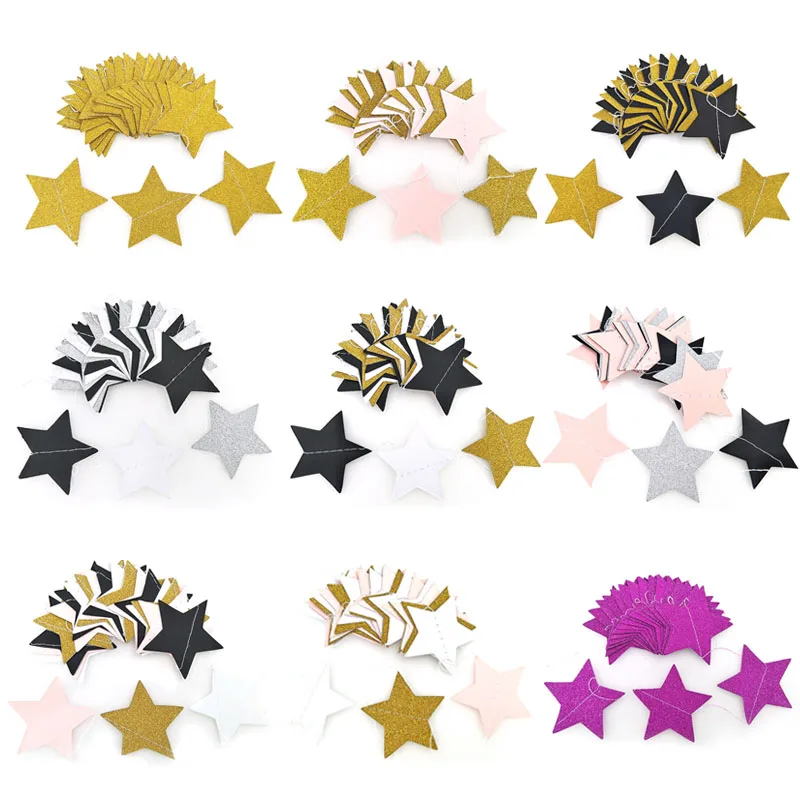 2 м с днем рождения баннеры подвесные 5 см звезда бумажная Свадебная Гирлянда