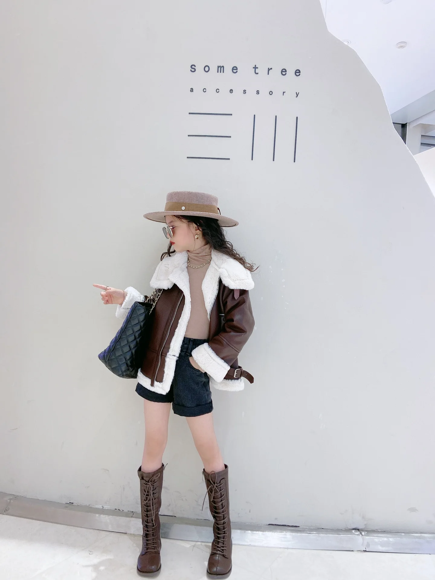 Куртки для девочек 20 осенне-зимняя новая мотоциклетная одежда универсальная