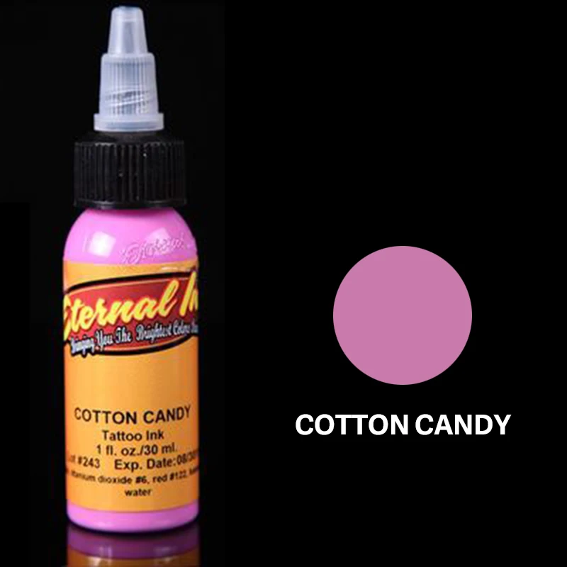 cotton candy Перманентные чернила для татуировки, набор пигмента, tinta tattoo tintas para tatuajes, пигменты, динамические чернила, goochie tintas tattoo, aimoosi - Цвет: cotton candy