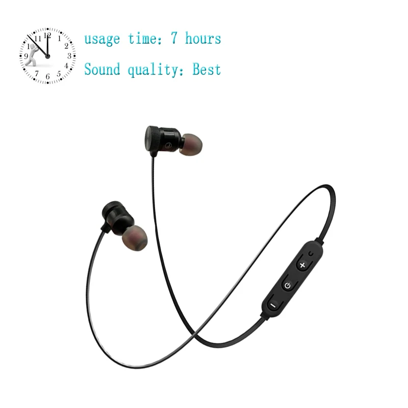 C40W-7 hours CBAOOO C40W спортивные Bluetooth наушники Handsfree Беспроводной Магнитная гарнитура наушники С микрофоном для мобильных телефонов - Цвет: C40W-7 hours