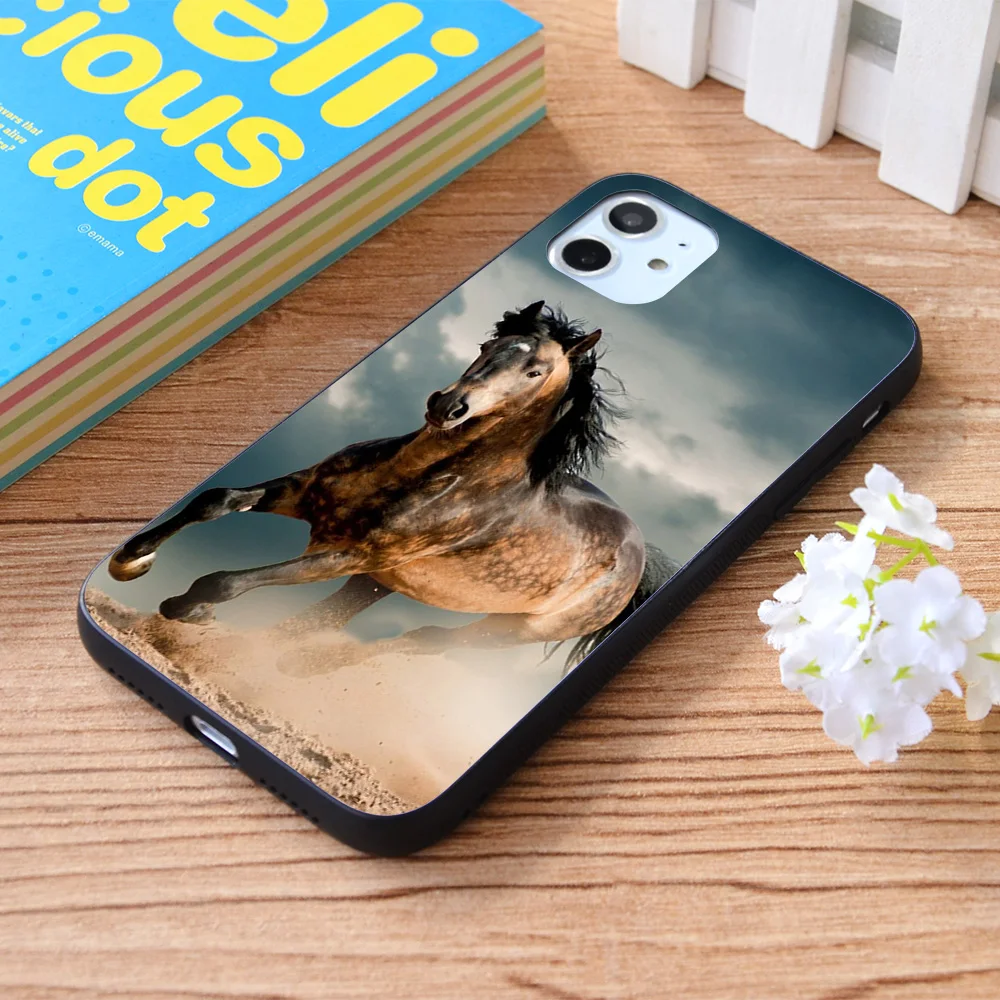 

For iPhone Galloping Horse Soft TPU border Apple iPhone Case