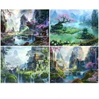 Алмазная вышивка 5D YI, живописная картина с изображением горы, мозаика для украшения стен