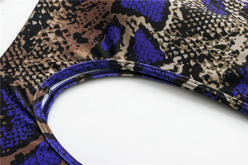 

2021 Sexy Snakeskin Swimwear Women's Swimsuits Irregular Bikini set With Dress 3 Piece Bathing Suit Hollow Out Bikinis Beachwear