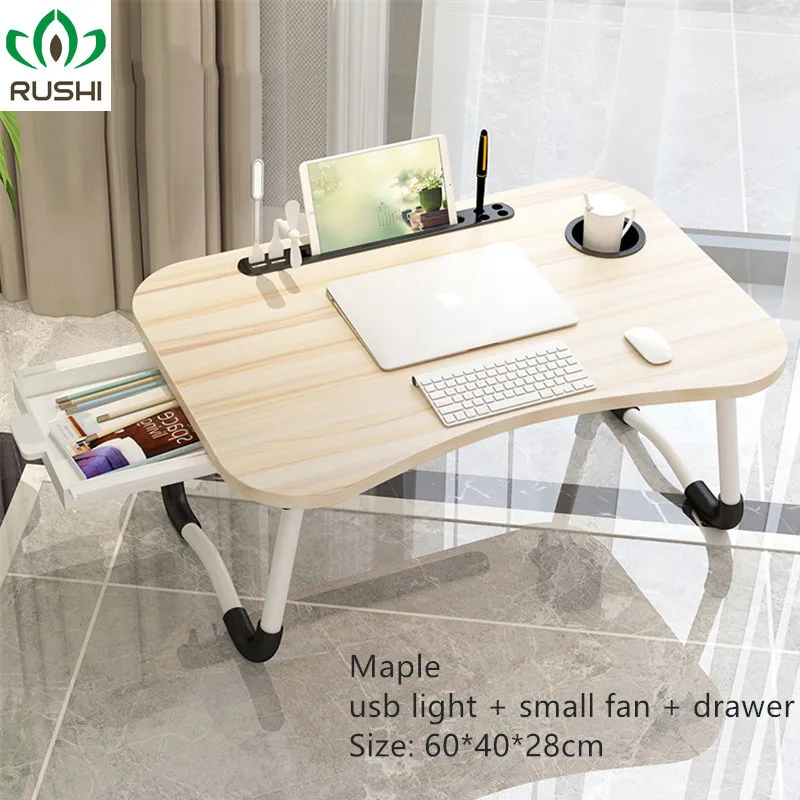 

Home Folding Laptop Desk for Bed & Sofa Laptop Bed Tray Table Desk Portable Lap Desk for Study and Reading Bed Top Tray Table