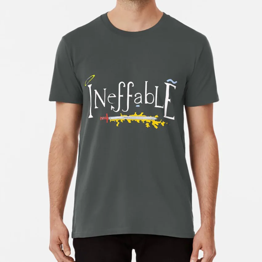 Незаметная(Good Omens) Футболка good omens crowley fandom geeky nerd books inefffable fanart - Цвет: Темно-серый