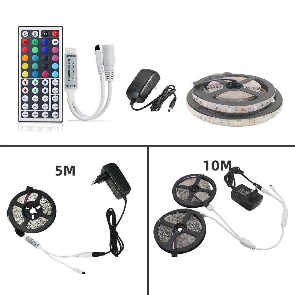 5 м 10 М 5050 SMD светодиодный водонепроницаемый RGB Светодиодная лента постоянного