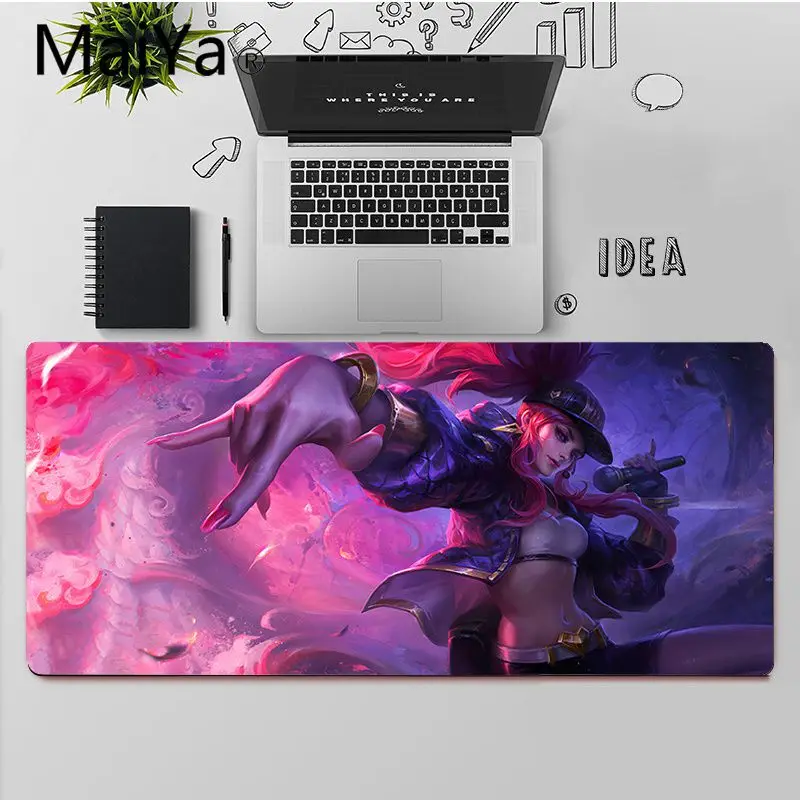 Maiya высшее качество Лига Легенд KDA KaiSa Akali уникальный настольный коврик игровой