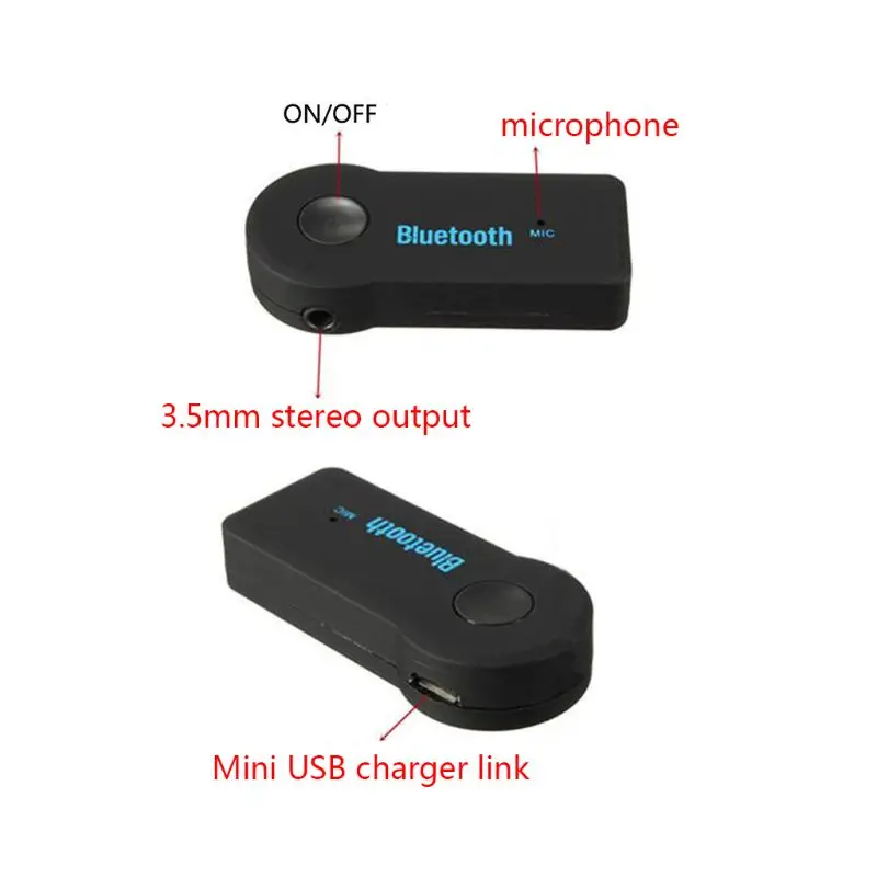 

Wireless Bluetooth Receiver Adapter Transmitter 4.1 Stereo 3.5mm Jack for Car Computer Music Audio Aux For Headphone Handsfree