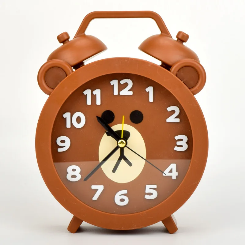Будильник с мультяшным коричневым медведем цифровые настольные часы простой