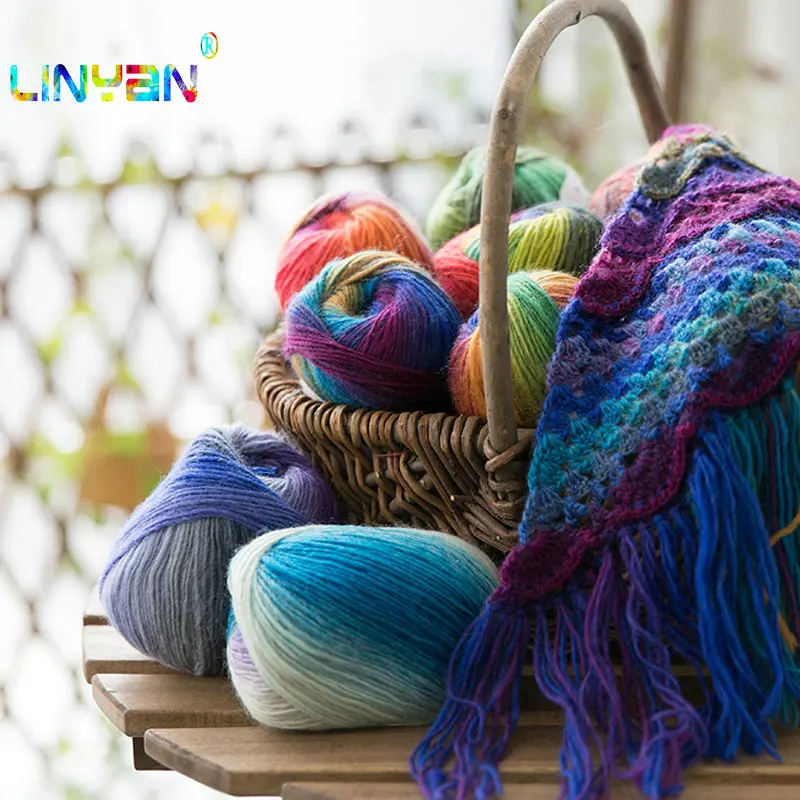 Оптовая продажа 100 г/лот толстая пряжа из 100% шерсти свитер с рисунком космоса