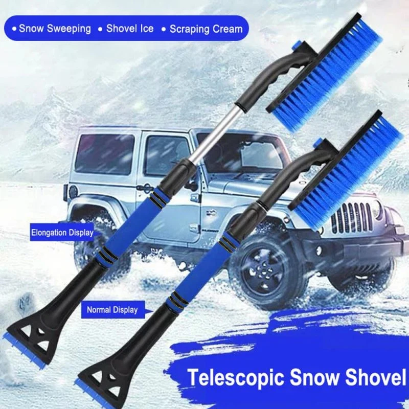 

Car Window Snow Brush Shovel Auto Snow Ice Scraper Removal Telescopically Brush Winter Tool Windshield Cleaning Scraping Tool