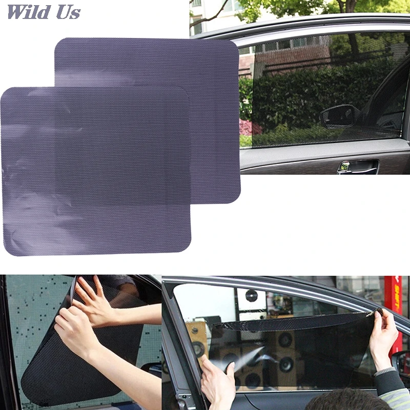 

2 Pcs 72X52CM Durable Sun Block Sun-shading Stickers PVC Car Styling Car Sunshade Electrostatic Stickers Auto Supplies