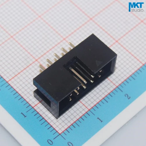 100 шт. прямые контакты 2 54 мм Шаг DC3 штекер IDC разъем ISP JTAG Header покрыт с вырезом ключа