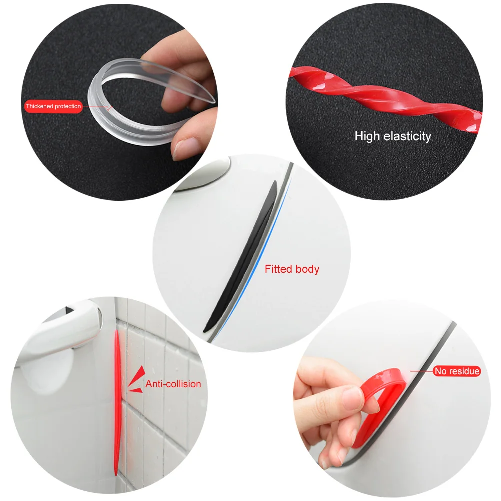 

4PCS / Set Universal Scrape Guard Bumper Guards Car Door Edge Protector Rearview Mirror Protection Sticker Protective Strip
