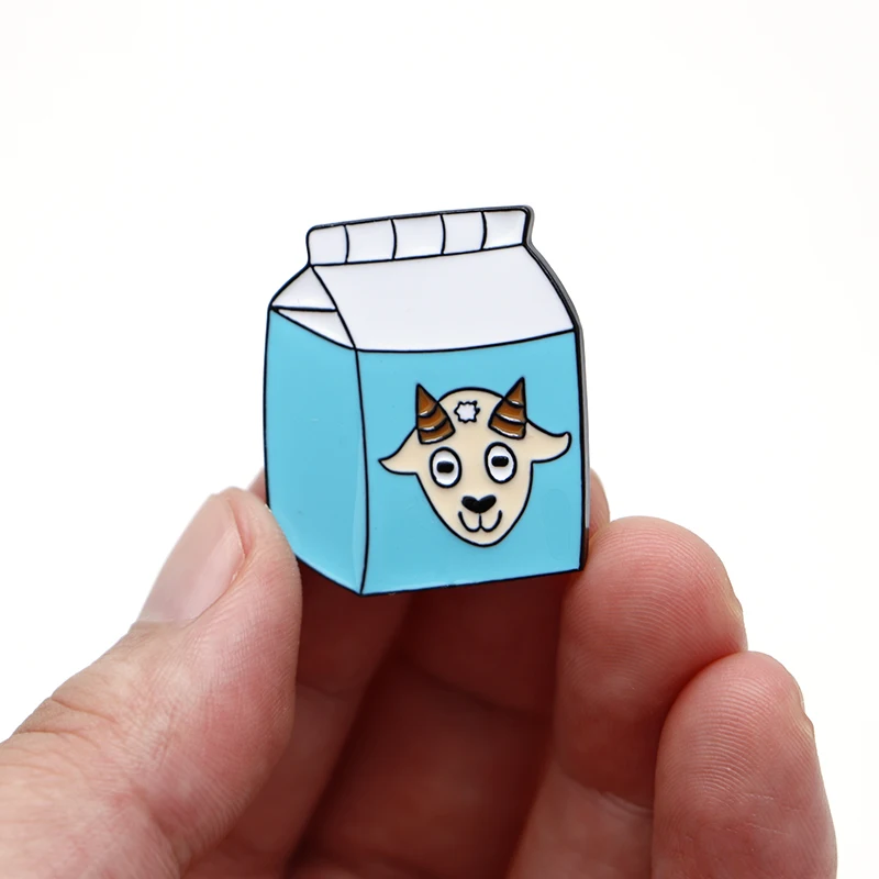 Эмалированная брошь в форме мультяшного животного из козьего молока для детей