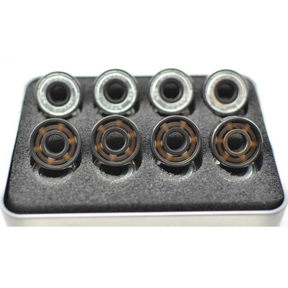 

16pcs Outdoor 6 Beads Inline Skate Ceramic Balls Accessories With Storage Box Slalom Precise Speed Bearing Roller Skates Steel