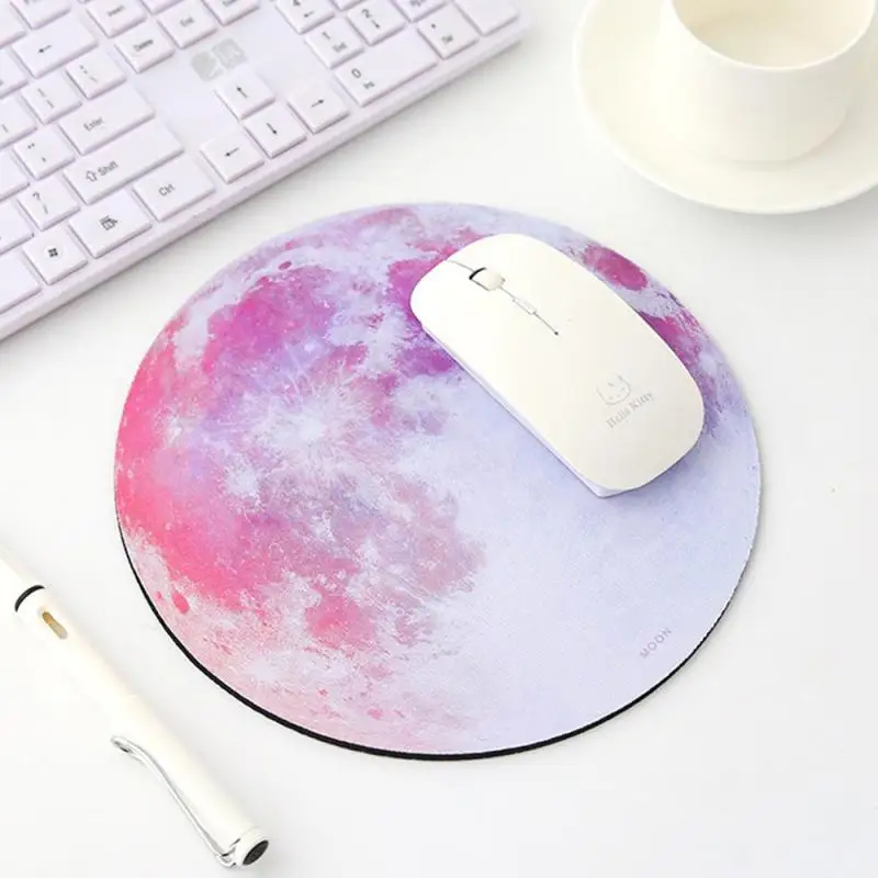 comfortable round mouse pad planet series mat desktop non slip rubber pad pc mouse pad round desk gamer gaming mat for pc laptop free global shipping