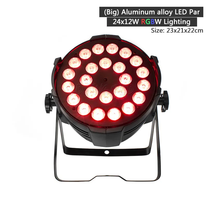 LED Par 24x12W 4in1 Djworld(большой) алюминиевый сплав светодиодный Par 24x18 Вт RGBWA+ UV 6в1 освещение dmx 512 Powercon Plug Dj Disco вечерние ТВ Бальные шоу Свадебные - Цвет: LED Par 24x12W 4in1