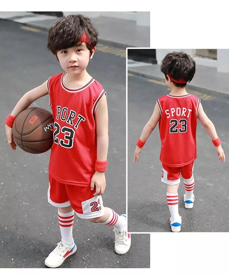 

Boys Summer Short-Sleeved T-shirt Children's Clothing Suit Kids Football Sportswear Set Running Clothes
