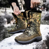 men boots 2021 new winter shoes men snow boots waterproof non slip thick fur winter platform boots plus size army boots men