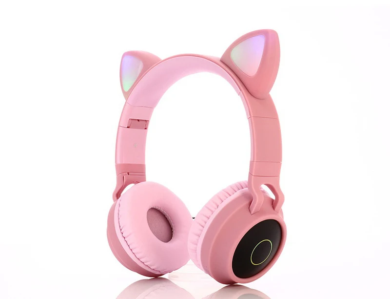 pink no box E T кошачьи наушники беспроводные Bluetooth наушники светодиодный кошачий наушник гарнитура для iPad Телефон Bluetooth кошачьи наушники музыкальные наушники - Цвет: pink no box