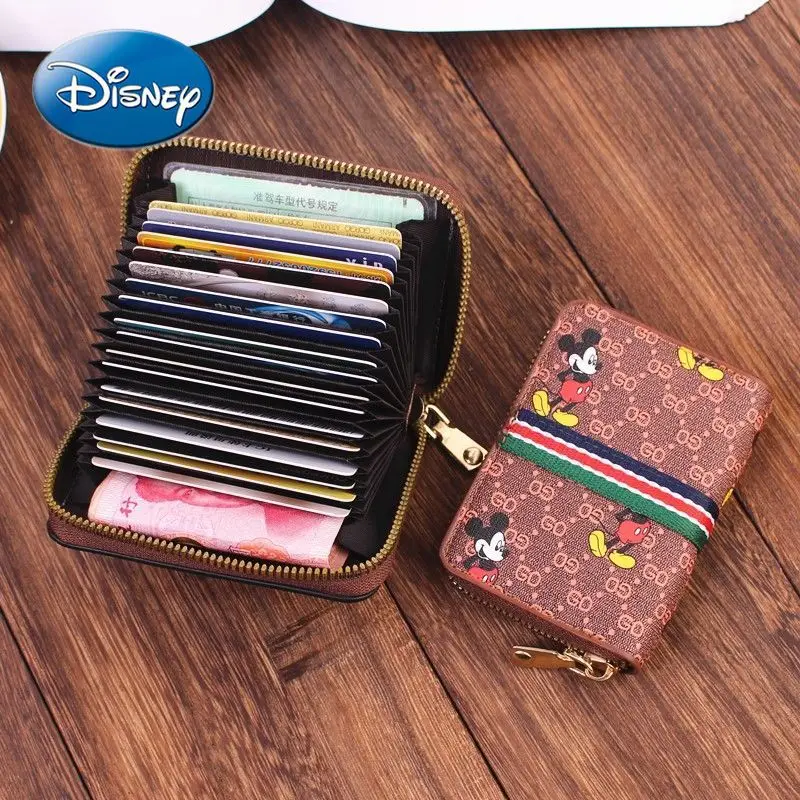 

Disney Mickey Mouse Card Holder Women's Multi-Card Slots Large Capacity Small Card Holder Purse Mini Purse Coin Wallet Women