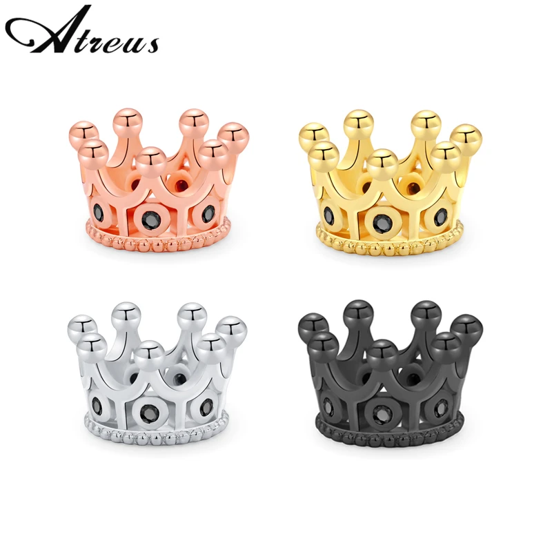 Медная Корона 3 шт./лот шапочки подвески бусины металлические микрозакрепки