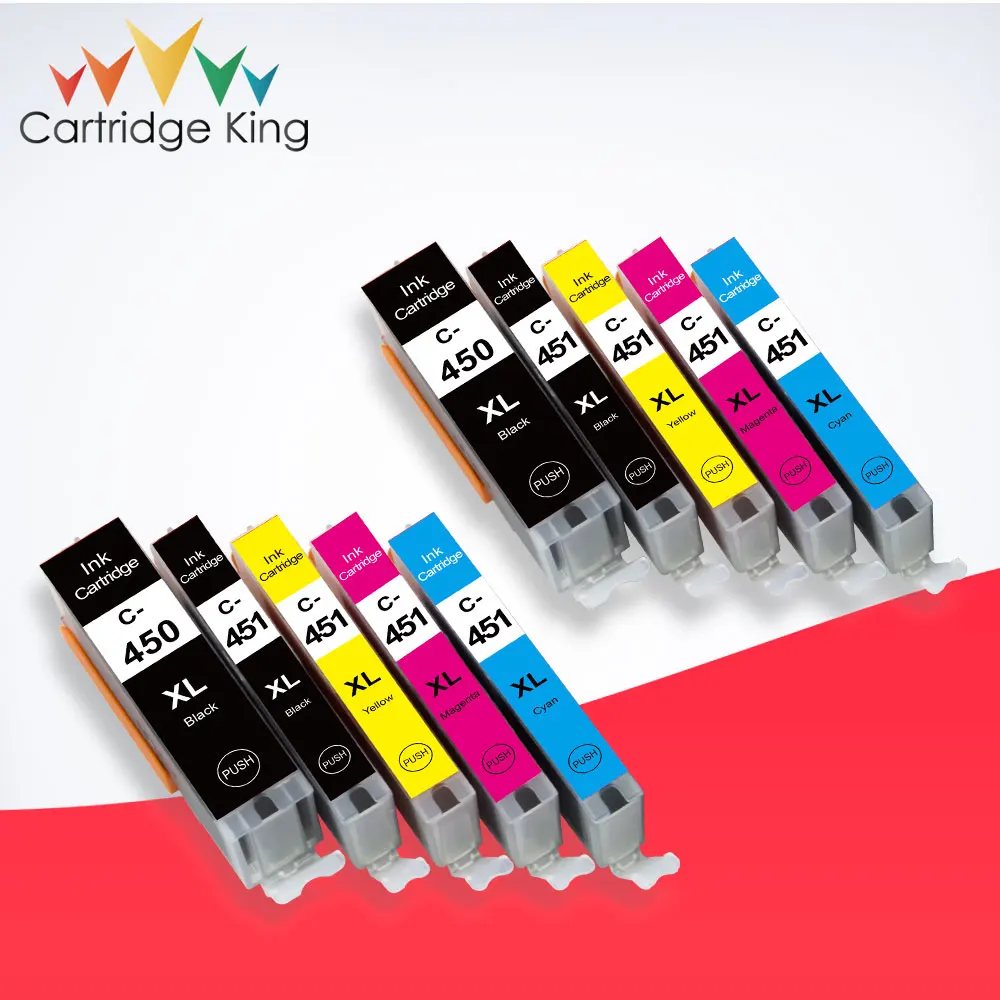 Чернильный картридж PGI450 CLI451 10 шт. совместим с Canon PGI-450 IP7240 MG5440 MG5540 MG6440 MG6640 MG5640 MX924