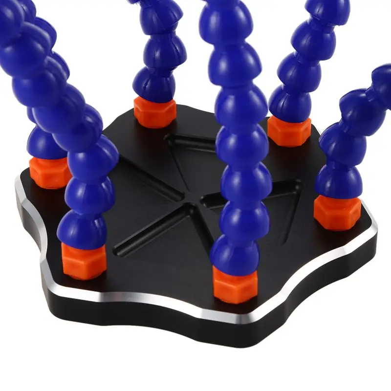 

Helping Hands Third Hand Soldering Tool 6 Flexible Arms Six Arm Soldering Station With Swiveling Alligator Clip for RC Drone