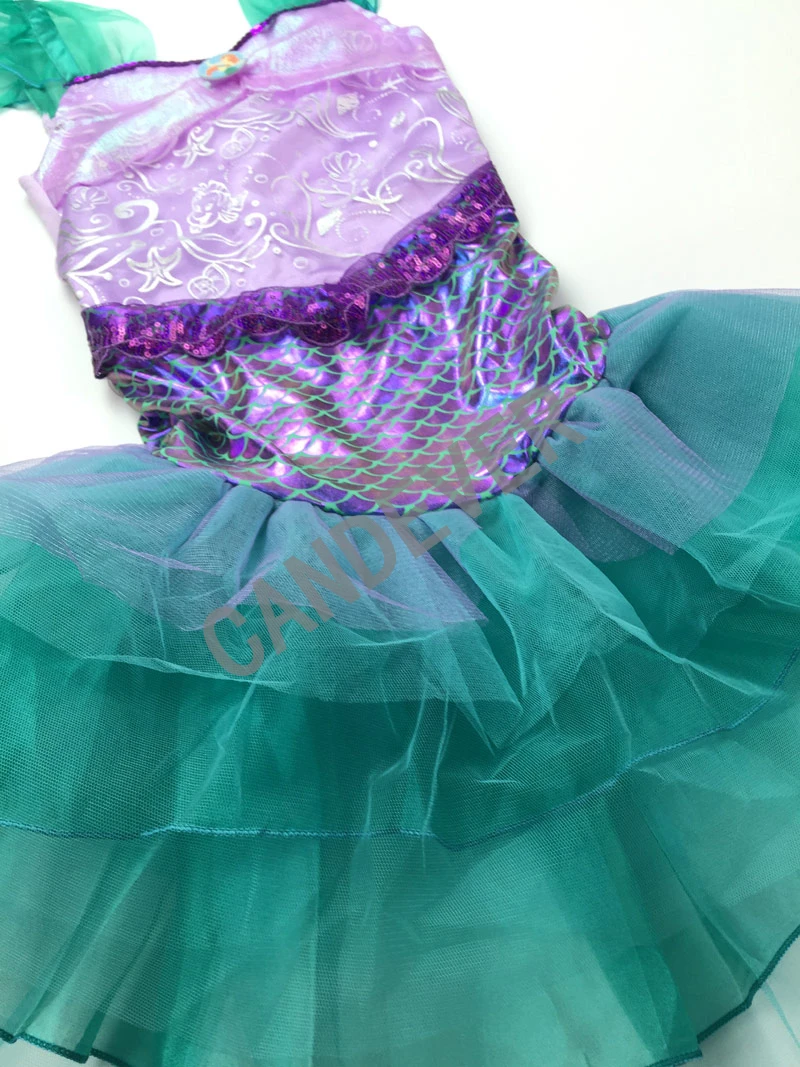 Платье принцессы Ариэль для маленьких девочек детский маскарадный костюм