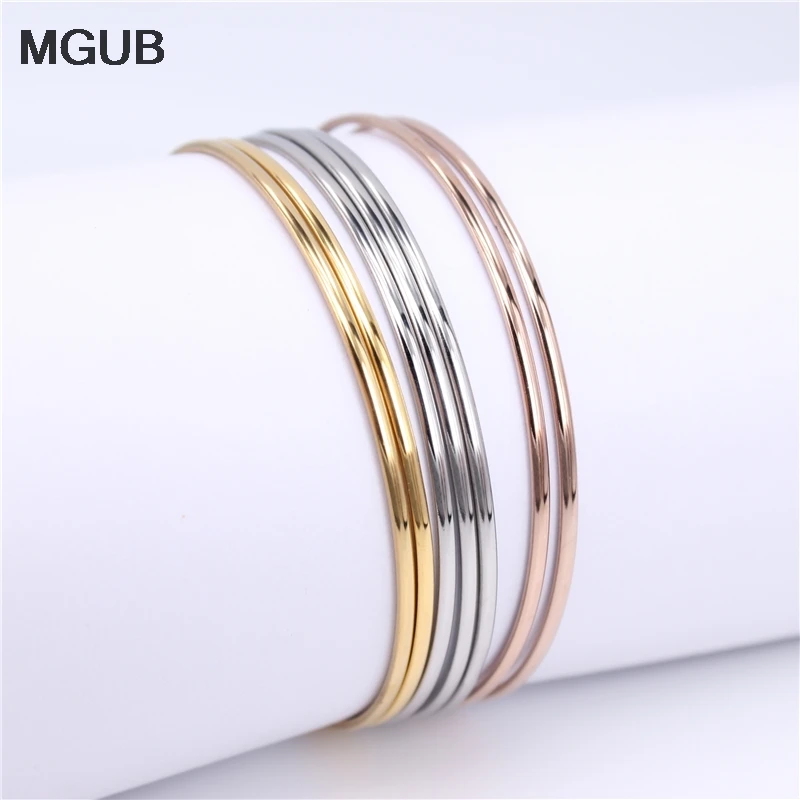 7 шт./компл. ювелирный браслет из нержавеющей стали простой женский милые