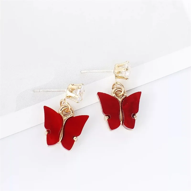 

Kpop Glamour Butterfly Earrings 2020 Fashion Design Colorful Acrylic Butterfly Women's Animal Earrings Boho Jewelry Gift